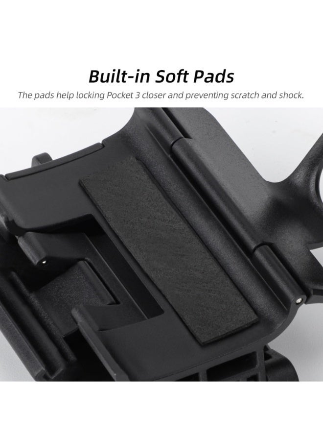 OSHIMA Magnetic Mount Stand Compatible for Dji Osmo Pocket 3, Mount Angles Djustable Desktop Base Stand Holder Bracket, Holder on Desktop, Vertical Surface, 180° Adjustable, Quick Fixation - Image 2